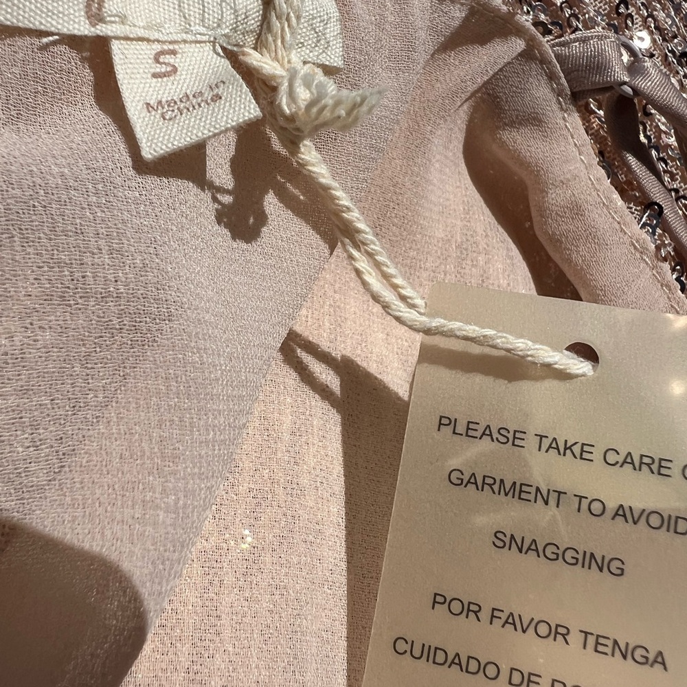 Sequin Spaghetti Strap Tank Top Mystree NWT  Size Small - Picture 11 of 12